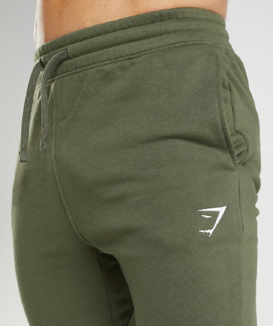 Gymshark Crest Muške Jogger Hlače Maslinasto Zelene | HR 2986LIS